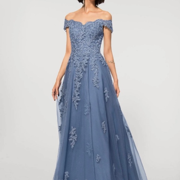 JJs House Tulle Lace Evening Dress - Picture 1 of 2